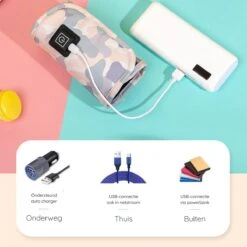 Blensson - Draagbare Baby Fleswarmer Voor Onderweg - USB Melkwarmer - Babyvoeding - Baby Fles Warm Houden Voor Reizen -Pasgeborenen En Jonge Kinderen 1200x1200 49