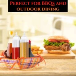 8 Stuks Knijpflessen Met Doppen (680ml) - Extra Grote Sausdispenser/Spuitflessen Voor Ketchup, Olie, Mayonaise, Dressings -Pasgeborenen En Jonge Kinderen 1200x1200 506