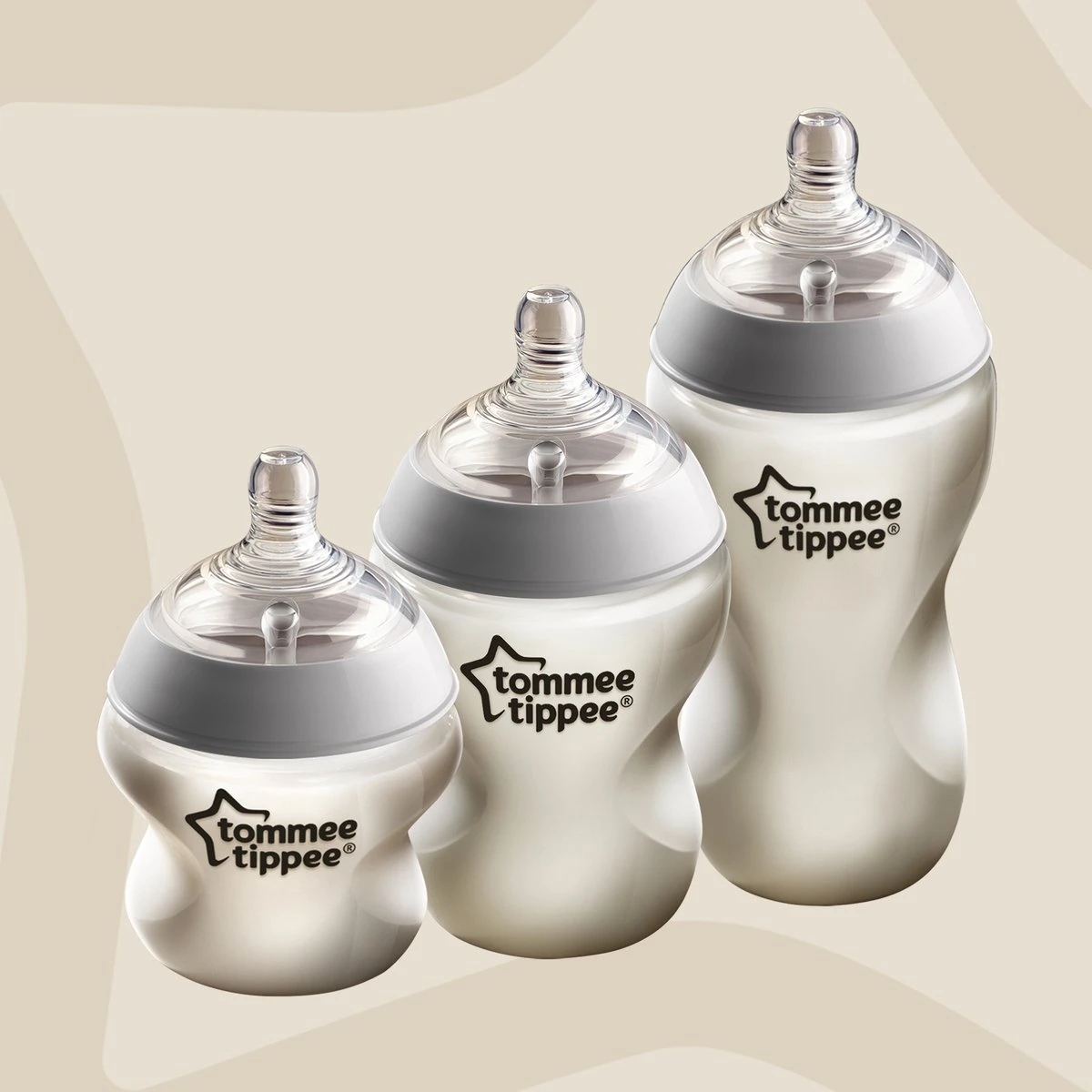 Tommee Tippee Closer To Nature -babyflessen - Langzaam Strom - Borstachtige Speen - Anti-koelik, 260 Ml, Pak Van 3 2 Tommee Tippee Closer To Nature -babyflessen - Langzaam Strom - Borstachtige Speen - Anti-koelik, 260 Ml, Pak Van 3 - Afbeelding 2