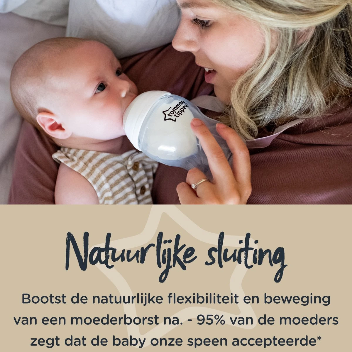Tommee Tippee Closer To Nature -babyflessen - Langzaam Strom - Borstachtige Speen - Anti-koelik, 260 Ml, Pak Van 3 4 Tommee Tippee Closer To Nature -babyflessen - Langzaam Strom - Borstachtige Speen - Anti-koelik, 260 Ml, Pak Van 3 - Afbeelding 4