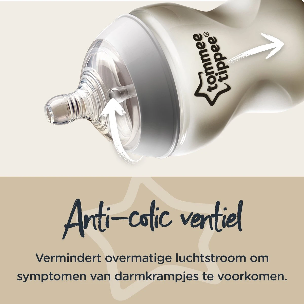 Tommee Tippee Closer To Nature -babyflessen - Langzaam Strom - Borstachtige Speen - Anti-koelik, 260 Ml, Pak Van 3 6 Tommee Tippee Closer To Nature -babyflessen - Langzaam Strom - Borstachtige Speen - Anti-koelik, 260 Ml, Pak Van 3 - Afbeelding 6