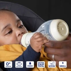 Difrax - S-Fles Duopack - Wit/Blauw - 250ml - 0+ Maanden -Pasgeborenen En Jonge Kinderen 1200x1200 579