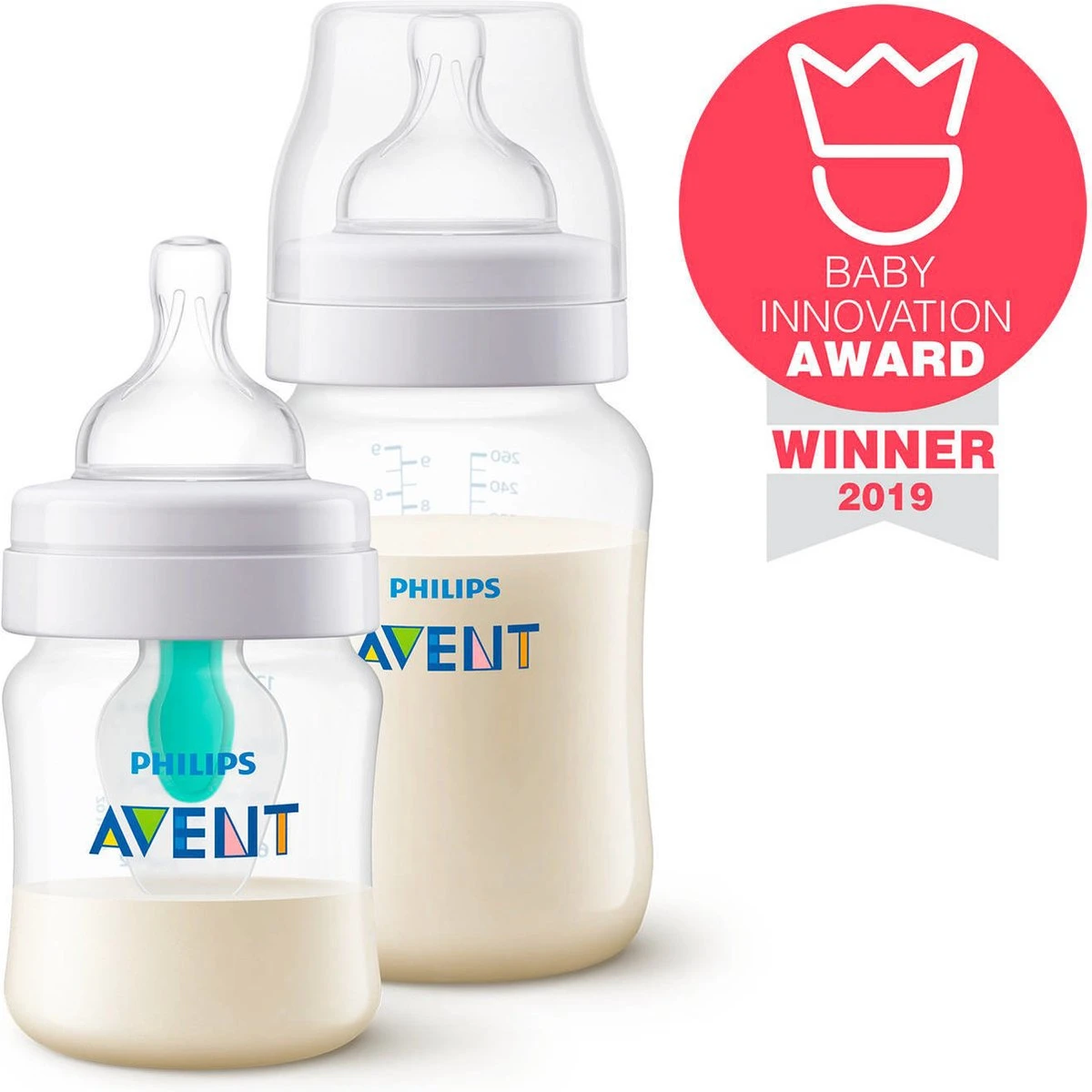 Philips Avent SCD809/01 Anti-Colic Combi Babyfles (125ml) + (260ml) Met AirFree Ventiel 11 Philips Avent SCD809/01 Anti-Colic Combi Babyfles (125ml) + (260ml) Met AirFree Ventiel - Afbeelding 11