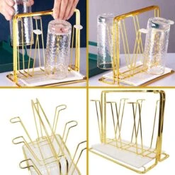 Flessenrek - Droogrek Babyfles - Flessen Rek Baby - Flessendroogrek Met Opvangbak - Afdruiprek - Afwasrek - Flessenrekje - Lekbak - Égouttoir - Goude Droogrek - Vetalo -Pasgeborenen En Jonge Kinderen 1200x1200 60