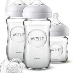 Philips Avent Glazen Starterset Voor Pasgeborenen SCD303/01 - Natural-fles - 3 Stuks -Pasgeborenen En Jonge Kinderen 1200x1200 632