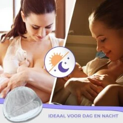Mother's Gem Zoogcompressen 100 Stuks - Borstcompressen Wegwerp – Kraampakket Nursing Pads – Extra Dun En Onzichtbaar – Zoogkompressen Superabsorberend -Pasgeborenen En Jonge Kinderen 1200x1200 752