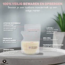 Vulpes BabyCare® Moedermelk Bewaarzakjes Met Schenktuit - Extra Groot - 250 Ml - 90 Stuks - Borstvoeding Bewaarzakje - Borstvoeding Zakjes - BPA Vrij - Incl. Borstvoeding E-book -Pasgeborenen En Jonge Kinderen 1200x1200 753