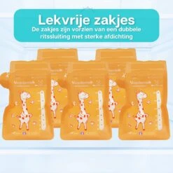 Mogi Products-Moedermelk Bewaarzakjes - 130 Stuks- Met Schenktuit - Borstvoeding Bewaarzakjes - Lekvrij - Koelkast En Vriezer - BPA Vrij - 200 Ml -Pasgeborenen En Jonge Kinderen 1200x1200 759