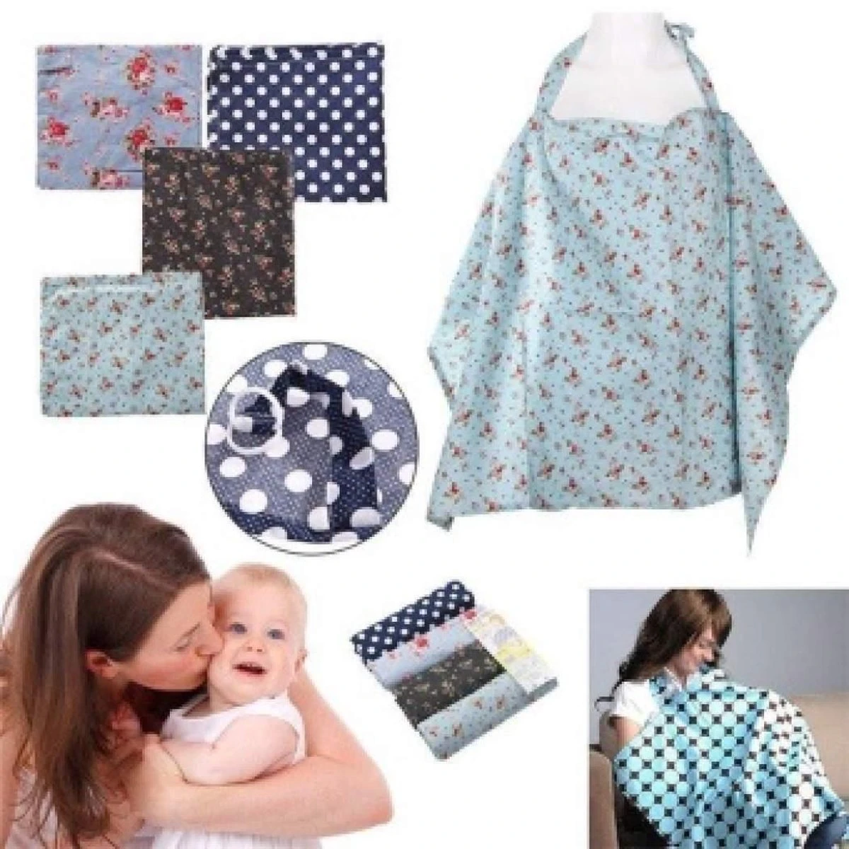 Merkloos Voedingsdoek | Borstvoeding Doek | Borstvoedingsdoek | Donker Blauw 7 Merkloos Voedingsdoek | Borstvoeding Doek | Borstvoedingsdoek | Donker Blauw - Afbeelding 7