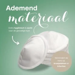 NATURE'S Groove Wasbare Zoogcompressen - Cup AA T/m C - Borstcompressen Wasbaar - Incl Waszakje En Opbergetui - 16 Stuks - Wit -Pasgeborenen En Jonge Kinderen 1200x1200 788