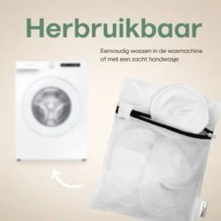 NATURE'S Groove Wasbare Zoogcompressen - Cup AA T/m C - Borstcompressen Wasbaar - Incl Waszakje En Opbergetui - 16 Stuks - Wit -Pasgeborenen En Jonge Kinderen 1200x1200 790