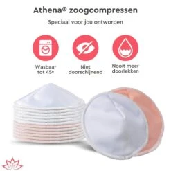 Merkloos Extra Dikke Wasbare Zoogcompressen (12 Stuks - 12cm Doorsnede) Incl Wasmachinezakje - Bamboe Borstcompressen Wasbaar | Athena -Pasgeborenen En Jonge Kinderen 1200x1200 811