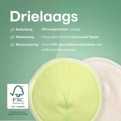 Wasbare Zoogcompressen - Cup B T/m E - Herbruikbare Borstcompressen Wasbaar - Inclusief Waszak&Opbergetui - 16 Stuks - Wit & Groen 10 Wasbare Zoogcompressen - Cup B T/m E - Herbruikbare Borstcompressen Wasbaar - Inclusief Waszak&Opbergetui - 16 Stuks - Wit & Groen -Pasgeborenen En Jonge Kinderen 1200x1200 866