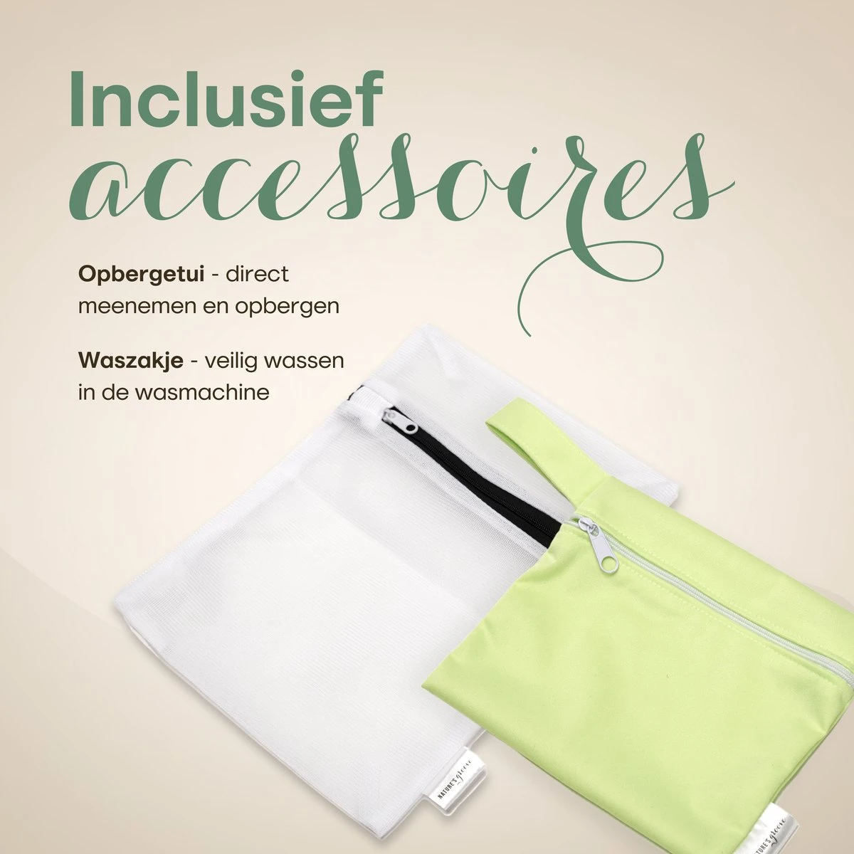 Wasbare Zoogcompressen - Cup B T/m E - Herbruikbare Borstcompressen Wasbaar - Inclusief Waszak&Opbergetui - 16 Stuks - Wit & Groen 4 Wasbare Zoogcompressen - Cup B T/m E - Herbruikbare Borstcompressen Wasbaar - Inclusief Waszak&Opbergetui - 16 Stuks - Wit & Groen - Afbeelding 4