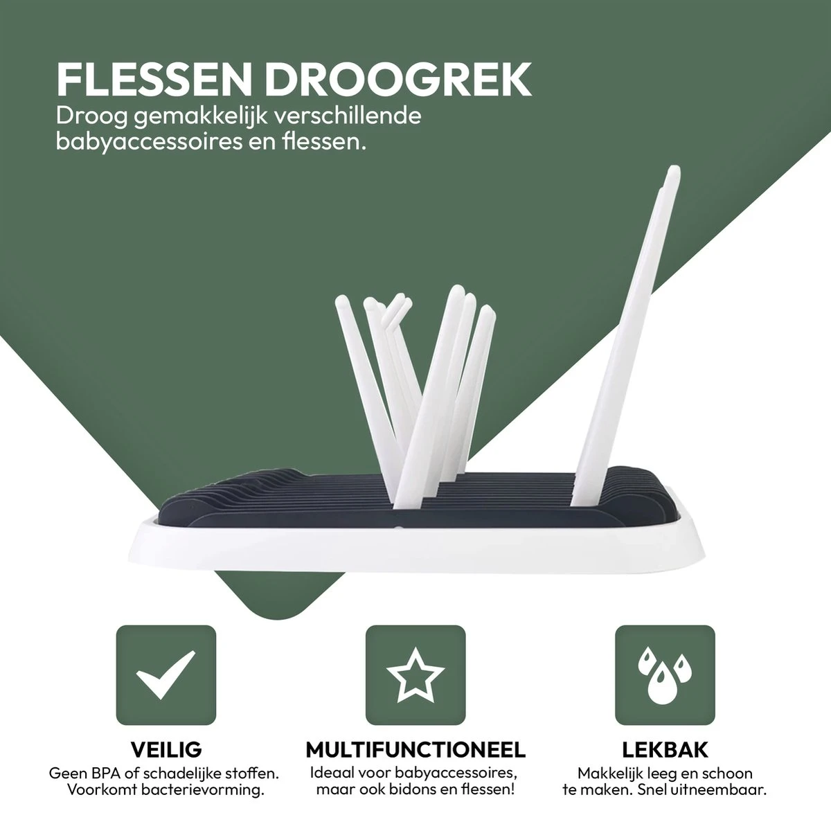 STACK Flessen Droogrek | Zwart - Geschikt Voor Flessen En Doppen - Droogrek Voor Flessen - Baby Flessenrek - Afdruiprek Baby - Drying Rack - Babyfles Droogrek - Afdruiprek Fles Met Lekbak - Afdruiprek - Babyflessen - Flessenrek 7 STACK Flessen Droogrek | Zwart - Geschikt Voor Flessen En Doppen - Droogrek Voor Flessen - Baby Flessenrek - Afdruiprek Baby - Drying Rack - Babyfles Droogrek - Afdruiprek Fles Met Lekbak - Afdruiprek - Babyflessen - Flessenrek - Afbeelding 7