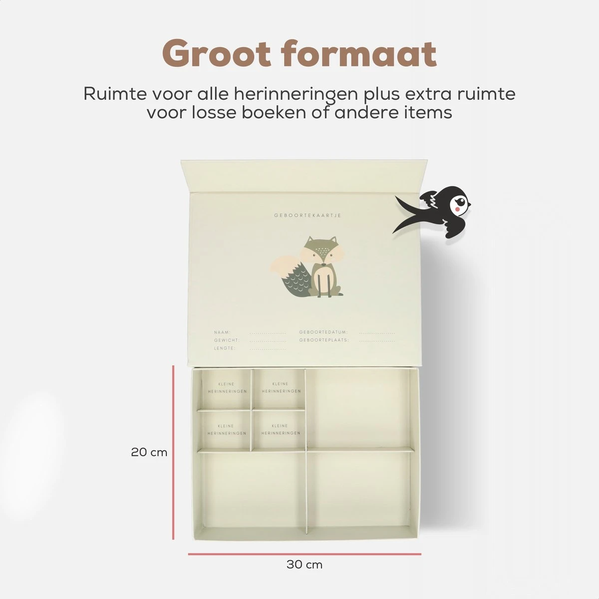 Ik Ben Zo Mooi Baby Memory Box Herinneringsdoos Een Prachtige Baby Geschenkset, Babyshower En Kraamcadeau - 18-delig - 30 X 20 X 9 Cm - Lichtgroen/zand 3 Ik Ben Zo Mooi Baby Memory Box Herinneringsdoos Een Prachtige Baby Geschenkset, Babyshower En Kraamcadeau - 18-delig - 30 X 20 X 9 Cm - Lichtgroen/zand - Afbeelding 3