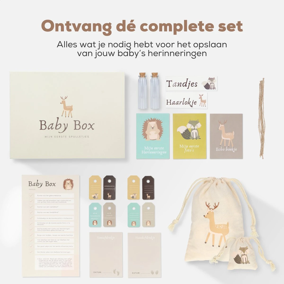 Ik Ben Zo Mooi Baby Memory Box Herinneringsdoos Een Prachtige Baby Geschenkset, Babyshower En Kraamcadeau - 18-delig - 30 X 20 X 9 Cm - Lichtgroen/zand 8 Ik Ben Zo Mooi Baby Memory Box Herinneringsdoos Een Prachtige Baby Geschenkset, Babyshower En Kraamcadeau - 18-delig - 30 X 20 X 9 Cm - Lichtgroen/zand - Afbeelding 8
