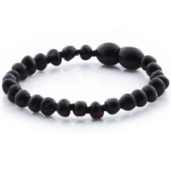 Merkloos Life Fashion - Barnsteen Baby Armband - 12 CM - Cherry - Amber Baby Armband - Pijn Verminderend Doorkomende Tandjes - Barnsteen Lithouwen - Baltisch Barnsteen