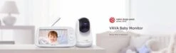VAVA Beste Baby Camera , Camera , Bewakingscamera , Babyfoon , Baby-Phone , Two-way-communicatie , Bewegingsdetectie , Nachtvisie , Nachtzicht , RED DOT Award 2019 -Pasgeborenen En Jonge Kinderen 1200x363