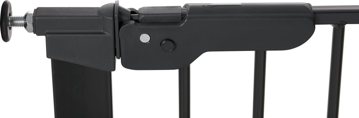 BabyDan Traphek Deurhek Klemhek Premier All In One Max. 151cm - ZWART Incl Wallcups - Metaal - 73cm Hoog - Traphek Zonder Boren - Klembevestiging – Veiligheidshek - Max. Secure Gate – Eenvoudig Te Installeren - 2 Kanten Openen 3 BabyDan Traphek Deurhek Klemhek Premier All In One Max. 151cm - ZWART Incl Wallcups - Metaal - 73cm Hoog - Traphek Zonder Boren - Klembevestiging – Veiligheidshek - Max. Secure Gate – Eenvoudig Te Installeren - 2 Kanten Openen - Afbeelding 3