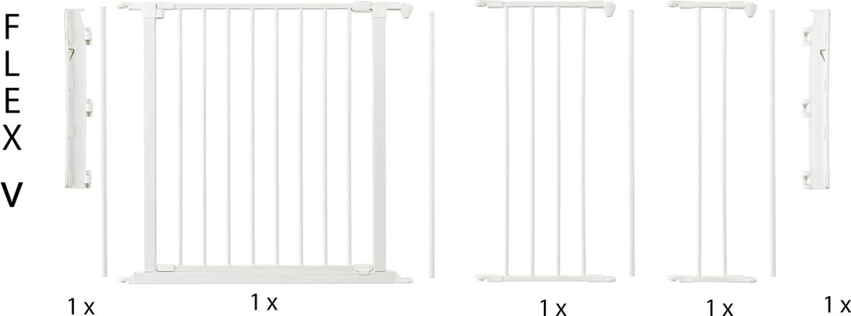 BabyDan - Flex V- Max 125cm Wit - Hoektraphek - Hoog 72cm Deur:72 Cm - Section :20 Cm - Section :33 Cm - Muurbev. : 4 Cm 5 BabyDan - Flex V- Max 125cm Wit - Hoektraphek - Hoog 72cm Deur:72 Cm - Section :20 Cm - Section :33 Cm - Muurbev. : 4 Cm - Afbeelding 5