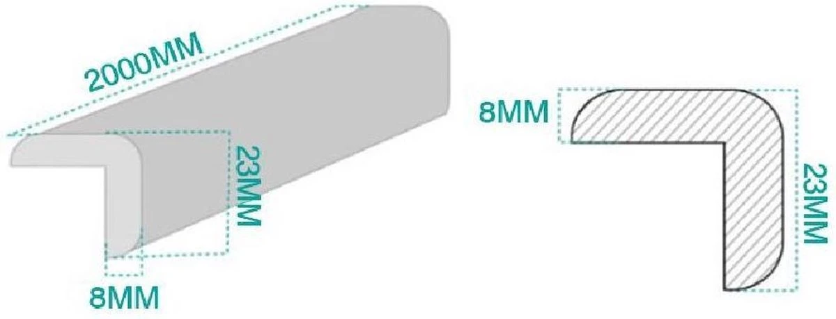 Merkloos Stootrand Schuim - Bescherming Tegen Scherpe Hoeken - Kinderen En Baby's - Gebroken Wit 2 Merkloos Stootrand Schuim - Bescherming Tegen Scherpe Hoeken - Kinderen En Baby's - Gebroken Wit - Afbeelding 2