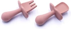 Siliconen Baby Bestek Set – Babyvoeding – Zelf Eten - Roze