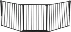 Babydan Flex L Veiligheidsafscheiding Haardbeschermer - Metaal Zwart 90 - 223 Cm