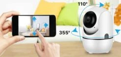 Merkloos Babyfoon Met Camera Wit - Wifi Beveilingscamera Wit - Babyfoon Met Wifi -Camerabewaking - Onbeperkt Bereik -HD Quality 1080P - Nederlandse Handleiding -Opslag In Cloud Of SP -Pasgeborenen En Jonge Kinderen 1200x570