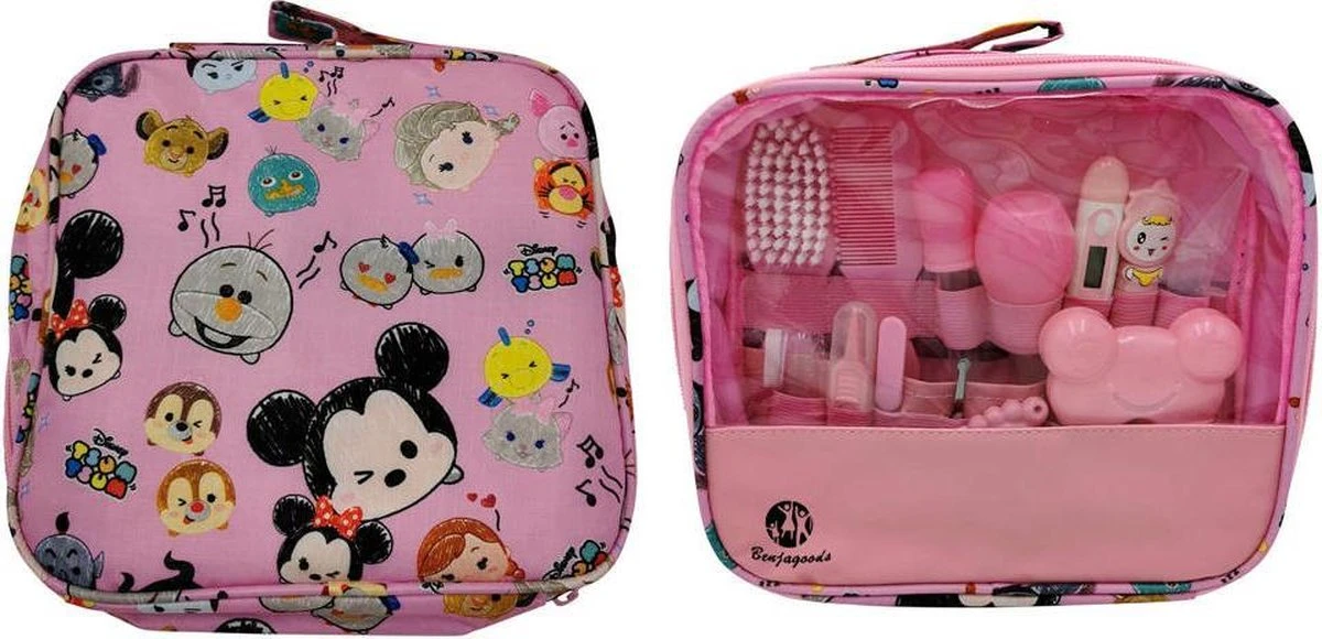 BenjaGoods Baby Verzorgingsset - 13 In 1 - Baby Geschenkset - Babyshower - Manicureset - Reistasje - Kraamcadeau - Meisje - Baby - Roze 7 BenjaGoods Baby Verzorgingsset - 13 In 1 - Baby Geschenkset - Babyshower - Manicureset - Reistasje - Kraamcadeau - Meisje - Baby - Roze - Afbeelding 7