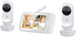 Motorola Nursery VM35-2 - Babyfoon Met 5-Inch Gesplitst Scherm En 2 Camera's - Nachtvisie - Ingebouwde Microfoon -Pasgeborenen En Jonge Kinderen 1200x604 2
