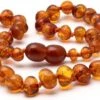 Barnsteen Ketting Baby - Helpt Tegen Doorkomende Tandjes - Baltisch Amber - 32 Cm - Slaapkops