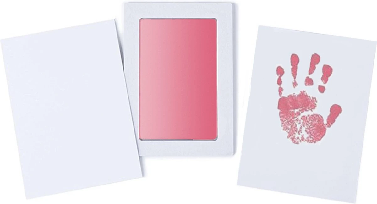 Merkloos My Unique Product Baby Handafdruk En Voetafdruk - Roze 2 Merkloos My Unique Product Baby Handafdruk En Voetafdruk - Roze - Afbeelding 2