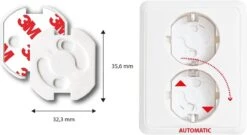 Vardaan Zelfklevende Stopcontactbeveiliging 20 Stuks - Elektriciteit Beveiliging - Combi-Label Stopcontactbeveiliging - Stopcontactbescherming - Kinder & Dierbeveiliging -Pasgeborenen En Jonge Kinderen 1200x658 4