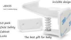 Jekss Baby En Kinderslot-veiligheidshaken-kast-& Ladebeveiliging-cabinet Locks-10 Stuks