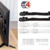 TV Straps - Kantelbeveiliging Voor Televisie & Meubels - Anti Kantel Banden - Omvalbeveiliging - Set 4 Stuks