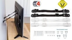 TV Straps - Kantelbeveiliging Voor Televisie & Meubels - Anti Kantel Banden - Omvalbeveiliging - Set 4 Stuks