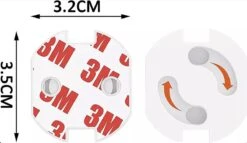 Merkloos 5x Stopcontact Beveiliging – Bescherming Stopcontact – Veiligheid Voor De Baby – Zelfklevend – EU Stopcontact - Wit -Pasgeborenen En Jonge Kinderen 1200x695 3