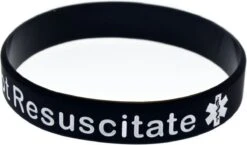Merkloos Infobandje - SOS Bandje - Reanimeer Mij Niet Armband - Dont Resuscitate Me Armband
