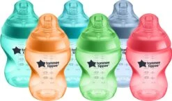 Tommee Tippee Closer To Nature- Zuigflessen - Anti-koelik Ventiel - 260 Ml- Pak Van 6 Stuks - Multi