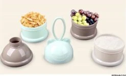 Melkpoeder Doseerdoosjes · GROEN · Melkpoeder Bewaarbakjes · Melkpoeder Toren · BPA FREE -Pasgeborenen En Jonge Kinderen 1200x724