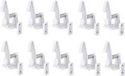 Onzichtbaar Lade- & Kastslot 10 Stuks Baby - Kind - Kinderbeveiliging- Geen Magneet / Sleutel! Zelfklevend Wit - Hoppa - 3M Tape