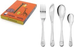 Zilverstad - Kindercouvert Nijntje Dierentuin 4-delig RVS 18/10