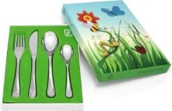 Zilverstad - Kinderbestekset 4-delig Natuurvriendjes RVS 18/10