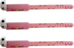 SOS Polsbandjes – Set Van 3 Naambandjes Met Kindveilige Sluiting - ID Bandjes – Infobandjes Voor Kinderen Van Ca. 0-6 Jaar - KidsPlaza.nl – Roze