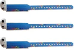 SOS Polsbandjes – Set Van 3 Naambandjes Met Kindveilige Sluiting - ID Bandjes – Infobandjes Voor Kinderen Van Ca. 0-6 Jaar - KidsPlaza.nl – Blauw