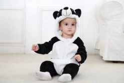 Budino Baby Romper Pyjama Onesie Pandabeer Dier - Wit Zwart - Maat 100 -Pasgeborenen En Jonge Kinderen 1200x800 310