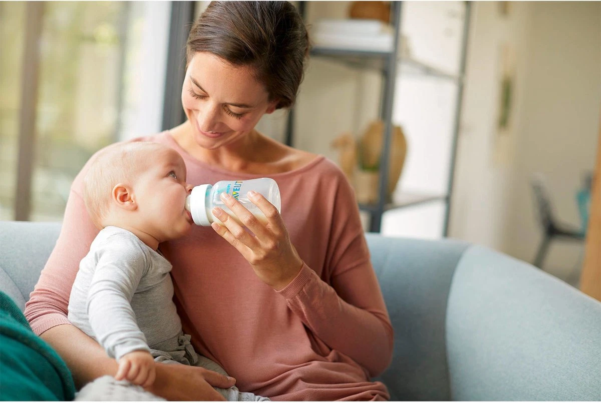 Philips Avent SCD809/01 Anti-Colic Combi Babyfles (125ml) + (260ml) Met AirFree Ventiel 2 Philips Avent SCD809/01 Anti-Colic Combi Babyfles (125ml) + (260ml) Met AirFree Ventiel - Afbeelding 2