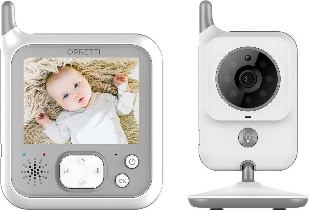 Orretti® V9 Babyfoon Met Camera Met Nachtlampje - Krachtige Batterij - Beter Zendbereik - Groot LCD Scherm - Terugspreekfunctie - Temperatuurbewaking - Slaapliedjes - Lange Afstand En Hoge Batterij Capaciteit - Wit 2 Orretti® V9 Babyfoon Met Camera Met Nachtlampje - Krachtige Batterij - Beter Zendbereik - Groot LCD Scherm - Terugspreekfunctie - Temperatuurbewaking - Slaapliedjes - Lange Afstand En Hoge Batterij Capaciteit - Wit - Afbeelding 2