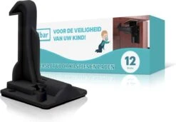 Nelbar- Kinderslot Kastjes - Zwart - 12 Stuks- Ladebeveiliging- Kastbeveiliging - Kastslot- Onzichtbaar- Verbeterde Versie - Dubbele Vergrendeling